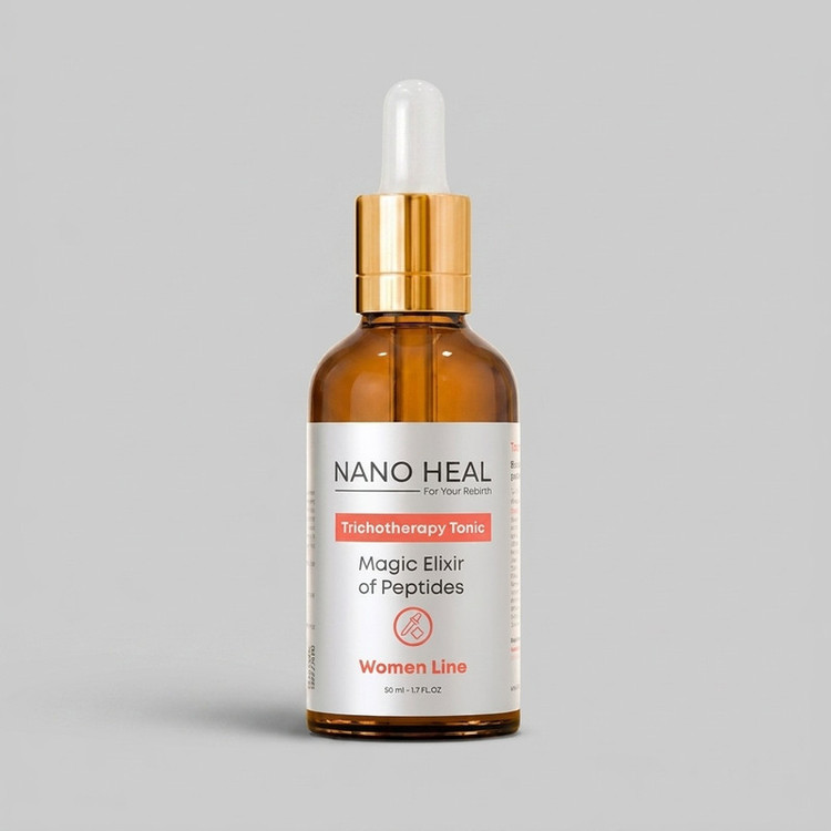 سرم تقویت کننده و ضد ریزش بانوان نانوهیل مدل Magic Elixir of Peptides مناسب برای انواع مو حجم 50 میلی لیتر