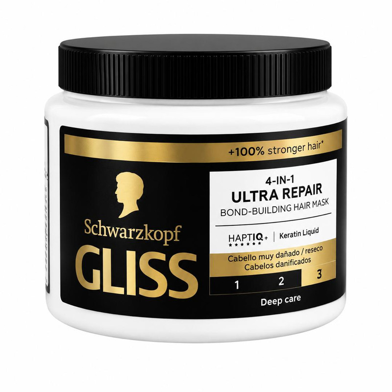 ماسک ترمیم کننده مو گلیس مدل Ultra Repair مناسب برای انواع مو حجم 400 میلی لیتر
