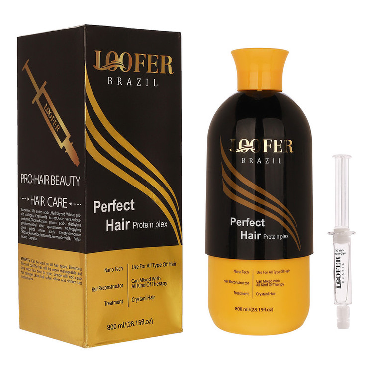 ماسک صاف کننده مو لوفر مدل Protein Plex مناسب برای انواع مو حجم 800 میلیلیتر به همراه روغن آرگان حجم 10 میلیلیتر