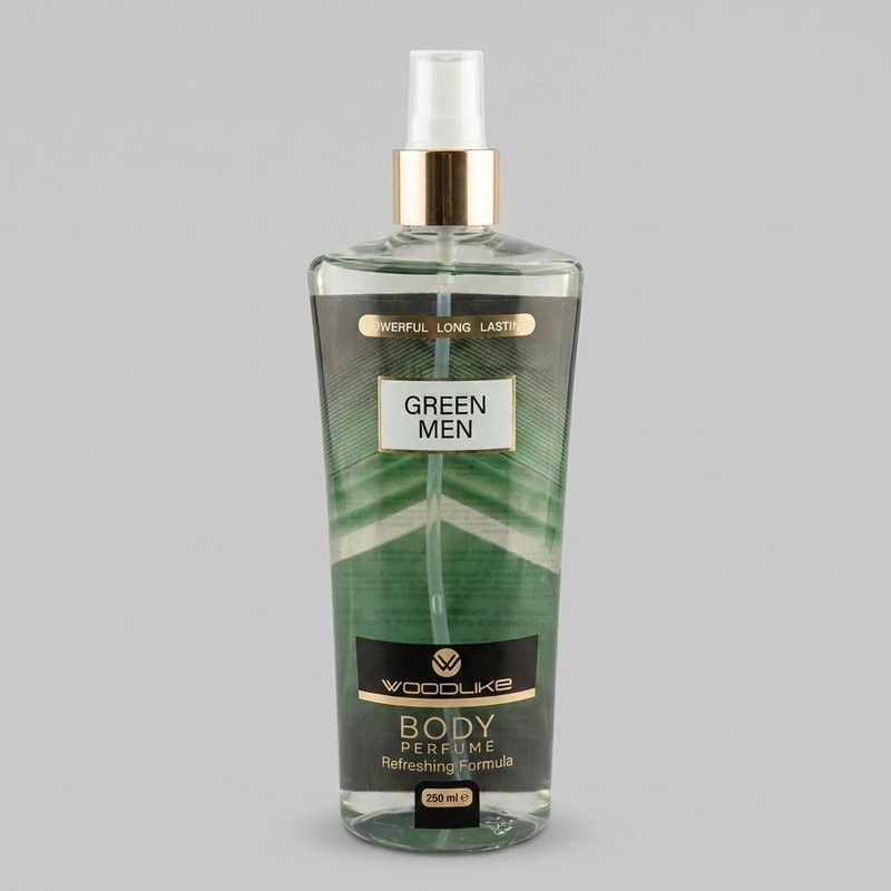 بادی اسپلش مردانه وودلایک مدل GREEN MAN حجم 250 میلی لیتر