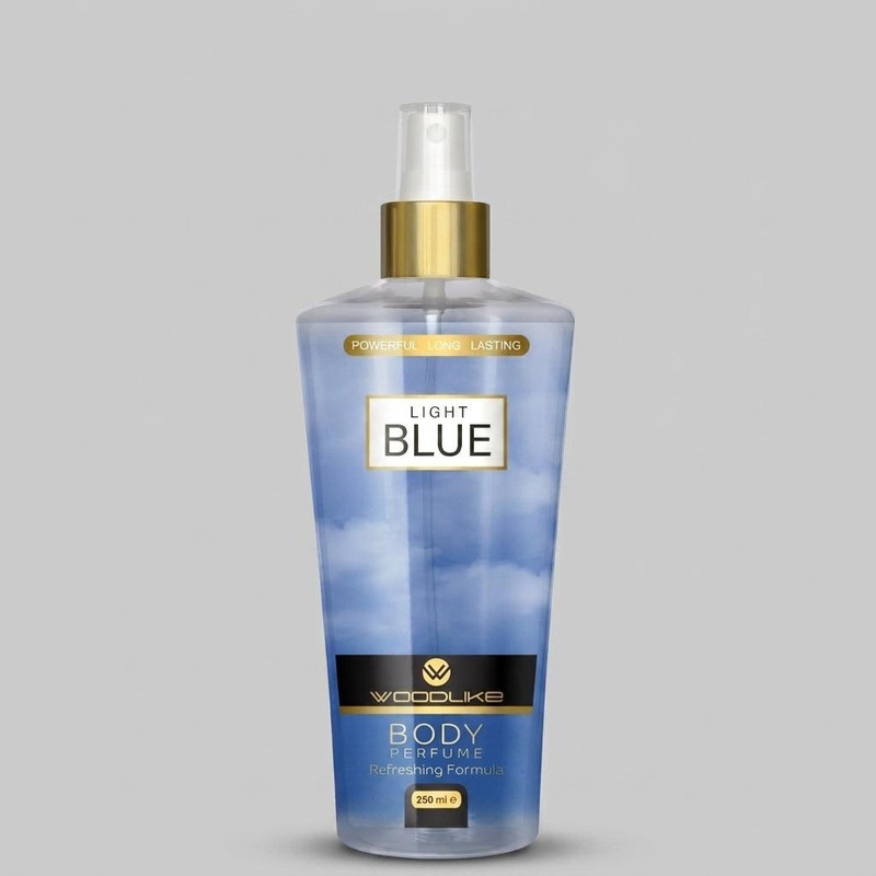 بادی اسپلش مردانه وودلایک مدل LIGHT BLUE حجم 250 ميلی لیتر
