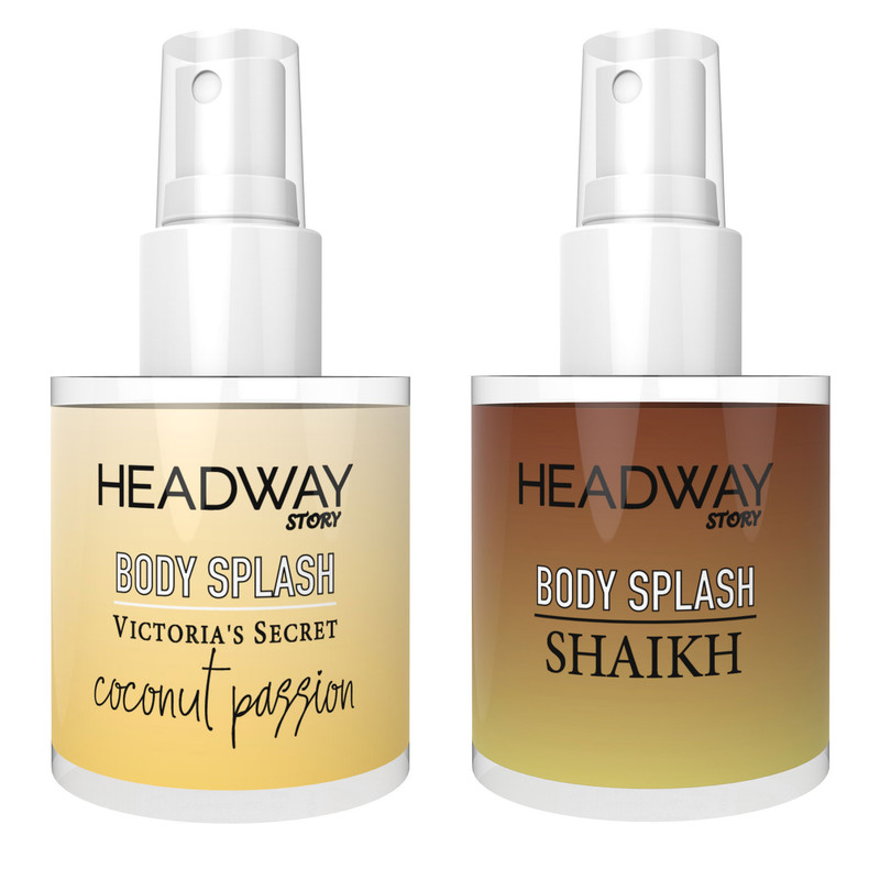 بادی اسپلش هدوی استوری مدل شیخ و ویکتوریا سکرت کوکونات پشن حجم 90 میلی لیتر مجموعه دو عددی