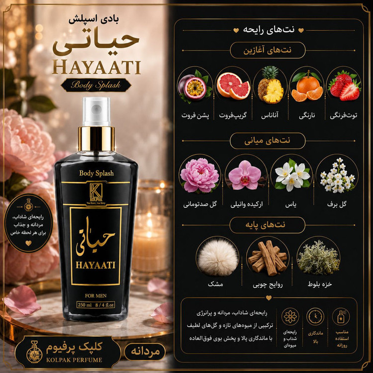 بادی اسپلش مردانه کلپک مدل حیاتی حجم 250 میلیلیتر