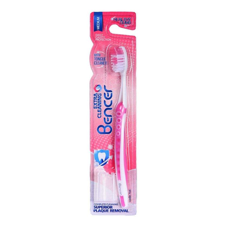 مسواک بنسر مدل Extra Cleaning با برس متوسط بسته 3 عددی