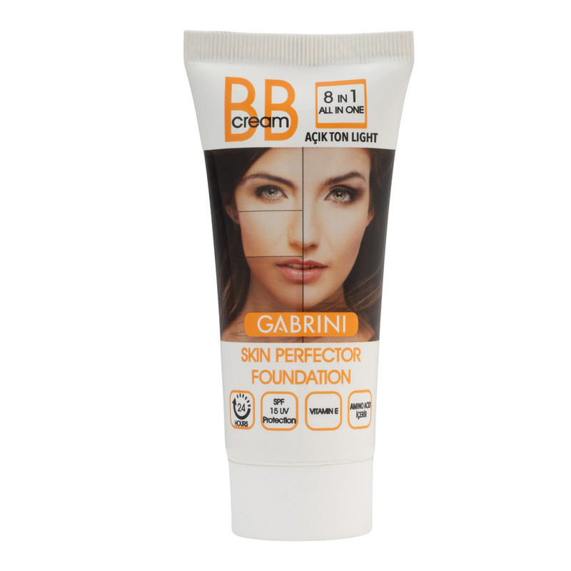 کرم پودر SPF 15 BB کابرینی مدل 8IN1 شماره L مناسب برای انواع پوست حجم 50 میلیلیتر