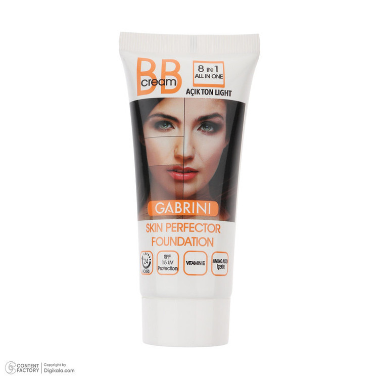 کرم پودر SPF 15 BB کابرینی مدل 8IN1 شماره L مناسب برای انواع پوست حجم 50 میلیلیتر