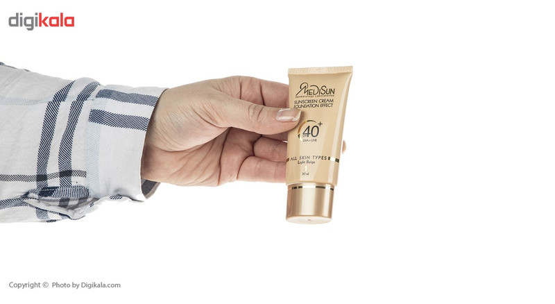 کرم پودر مدیسان مدل For All Skin SPF40 Light Beige حجم میلی لیتر