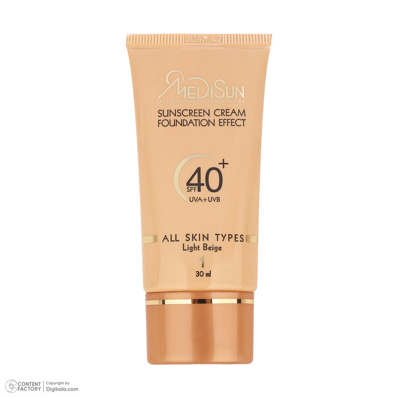 کرم پودر مدیسان مدل For All Skin SPF40 Light Beige حجم میلی لیتر