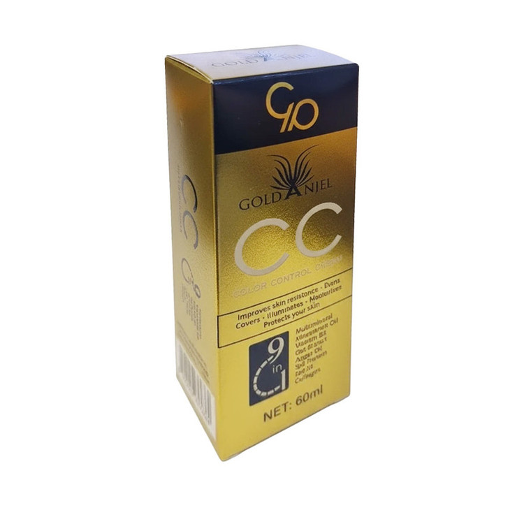 کرم پودر CC مایع SPF 25 گلد آنجل مدل Color Control شماره 01 مناسب برای انواع پوست حجم 60 میلیلیتر