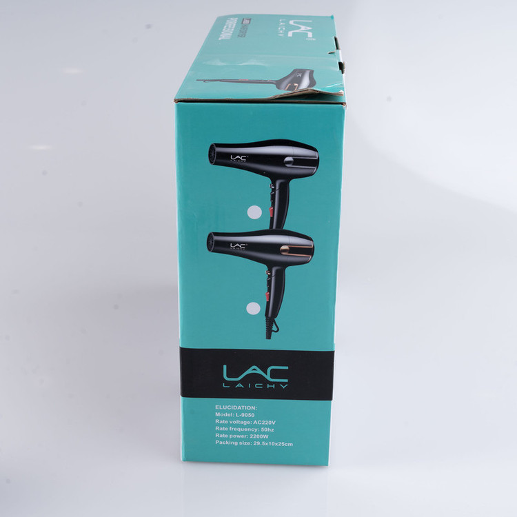 سشوار حرفهای 2200 وات لایچی مدل L-9050، موتور AC، وزن 990 گرم، المنت فلز، دارای سری متمرکزکننده باریک با ویژگی صافکنندگی، با قابلیت باد سرد