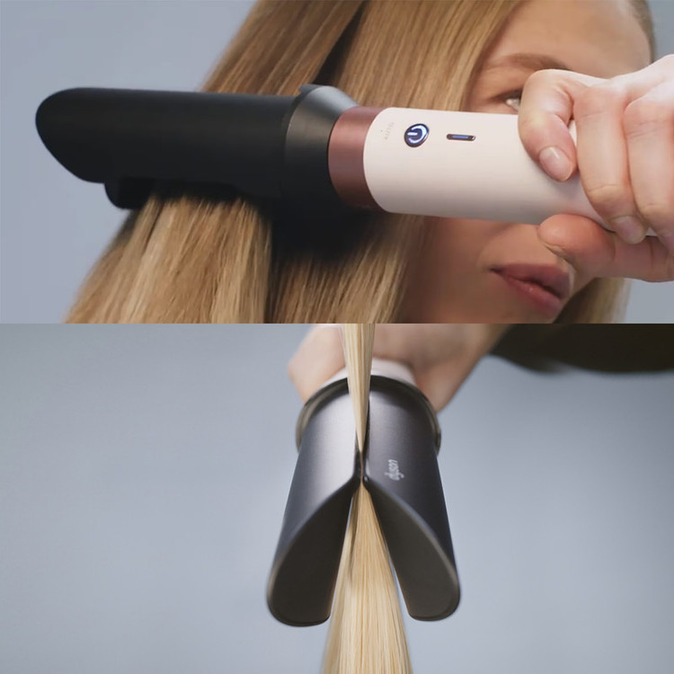 سشوار برسدار حالتدهنده دایسون مدل Airwrap Co-anda2x با فناوری Co-anda 2x، تنظیم دما و سرعت چندحالته، سریهای متنوع چرخشی دو جهته، فیلتر قابل شستوشو، وزن 410 گرم و توان 1700 وات