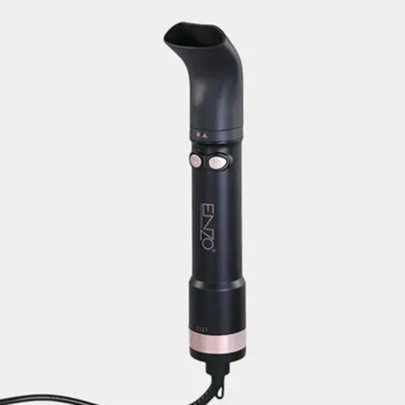 سشوار برسدار چرخشی انزو پروفیشینال مدل EN-760 7in1 با توان 1500 وات، موتور DC براشلس، تنظیمات دما و سرعت دو حالته، تکنولوژی آیونیک، سریهای متنوع و کیف نگهدارنده، مناسب استفاده خانگی و حرفهای