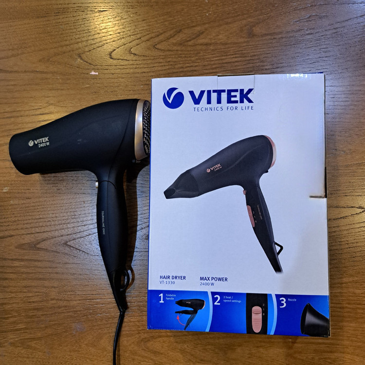سشوار مسافرتی ۲۴۰۰ وات ویتک مدل VT-1330