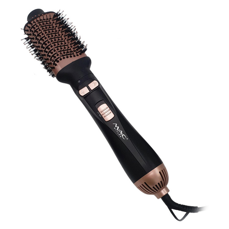 سشوار برسدار چرخشی 1200 وات مک استایلر مدل MC_1515، موتور DC، وزن 620 گرم، دارای سری چرخشی با ویژگی حجمدهندگی، فرکنندگی