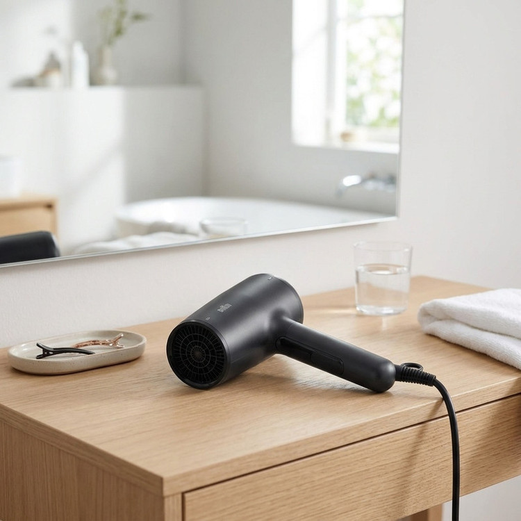 سشوار حرفهای 2100 وات براون مدل HD425، موتور DC، وزن 500 گرم، دارای سری دیسپانسر، متمرکزکننده باریک با ویژگی فرکنندگی، صافکنندگی، حجمدهندگی، با قابلیت تنظیم دما
