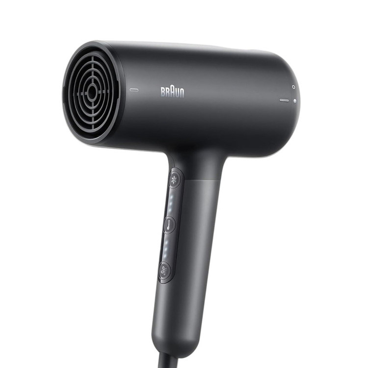 سشوار حرفهای 2100 وات براون مدل HD425، موتور DC، وزن 500 گرم، دارای سری دیسپانسر، متمرکزکننده باریک با ویژگی فرکنندگی، صافکنندگی، حجمدهندگی، با قابلیت تنظیم دما