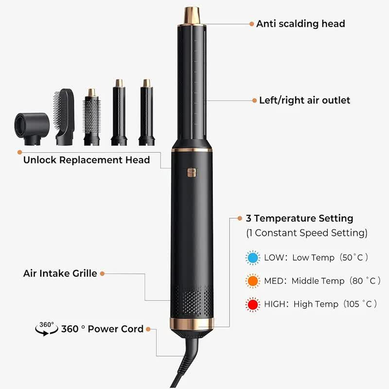 سشوار حرفهای 1000 وات مدل UKLISS-5IN1