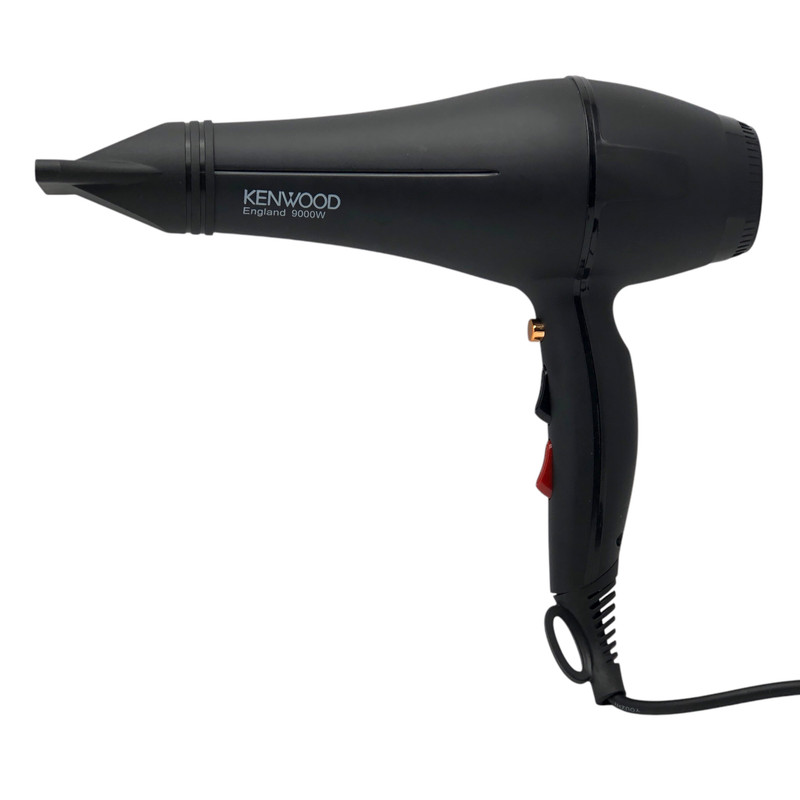 سشوار خانگی کنوود مدل KW-8990 با موتور AC، توان 9000 وات، تنظیمات دما و سرعت دو حالته، سری صافکننده و متمرکزکننده باریک، وزن 660 گرم