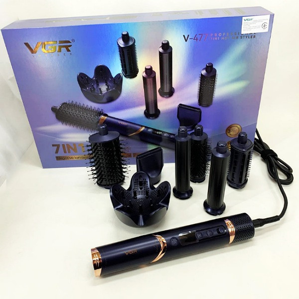 سشوار برسدار حالتدهنده 1400وات وی جی ار مدل V-477 7in1