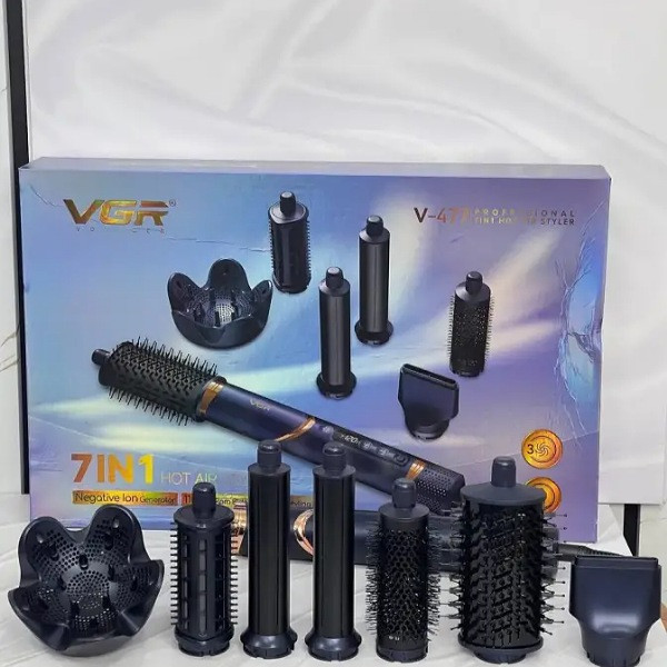 سشوار برسدار حالتدهنده 1400وات وی جی ار مدل V-477 7in1