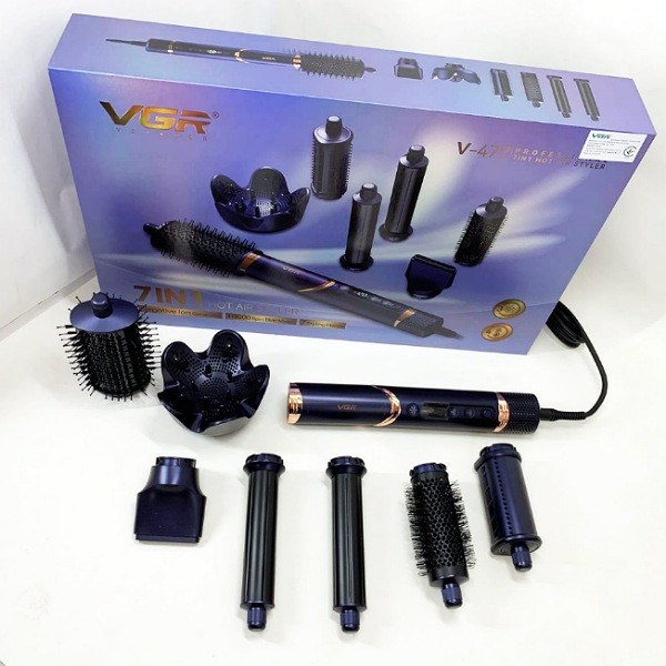 سشوار برسدار حالتدهنده 1400وات وی جی ار مدل V-477 7in1