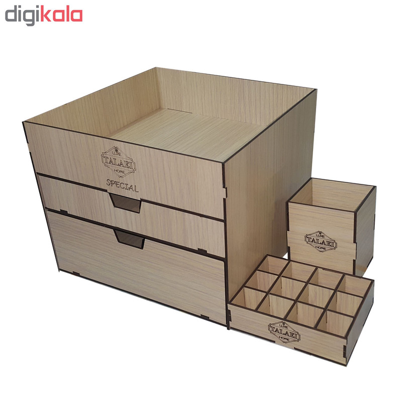 استند آرایشی لوکس طلائی مدل MB0012 به همراه جای برس و رژ لب