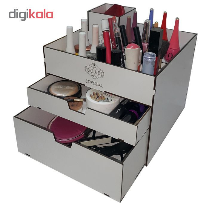 استند آرایشی لوکس طلائی مدل MB0012 به همراه جای برس و رژ لب