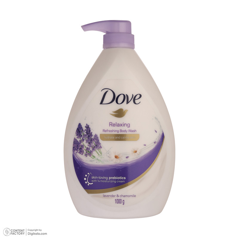 شامپو بدن داو مدل Lavender با رایحه اسطوخودوس مناسب برای انواع پوست وزن 1000 گرم
