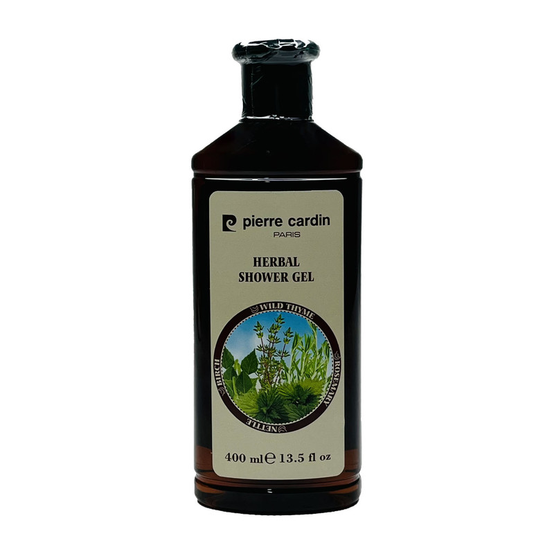 ژل شستشو بدن پیر کاردین مدل HERBAL با رایحه آویشن مناسب برای انواع پوست حجم 400 میلیلیتر