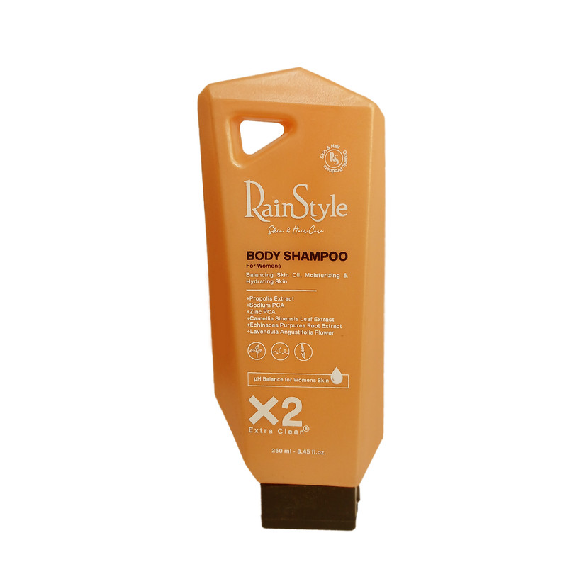 شامپو بدن رین استایل مدل Balancing skin oil با رایحه چای سبز و اسطوخودوس مناسب برای پوست چرب حجم 250 میلیلیتر