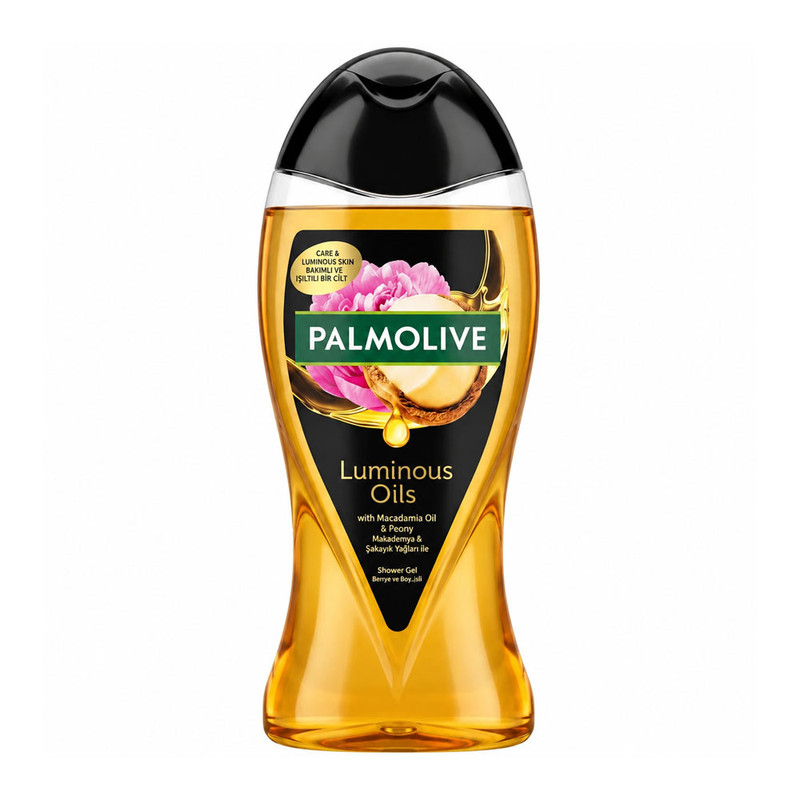 شامپو بدن پالمولیو مدل Luminous Oils با رایحه روغن ماکادمیا مناسب برای پوست انواع پوست حجم 500 میلیلیتر