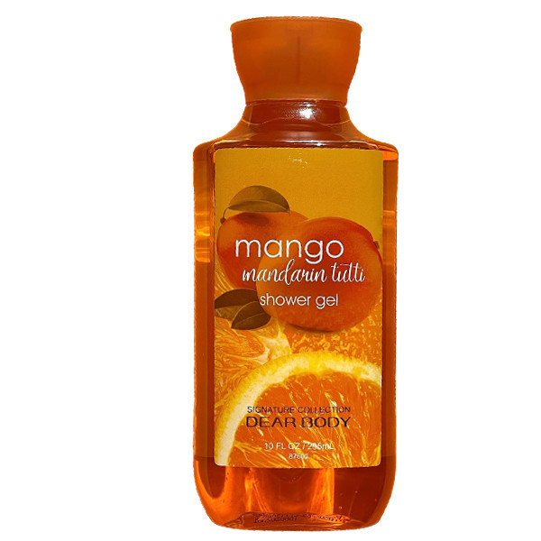 ژل شستشو بدن دیر بادی مدل mango با رایحه شیرین و خنک مناسب برای انواع پوست حجم 295 میلی لیتر