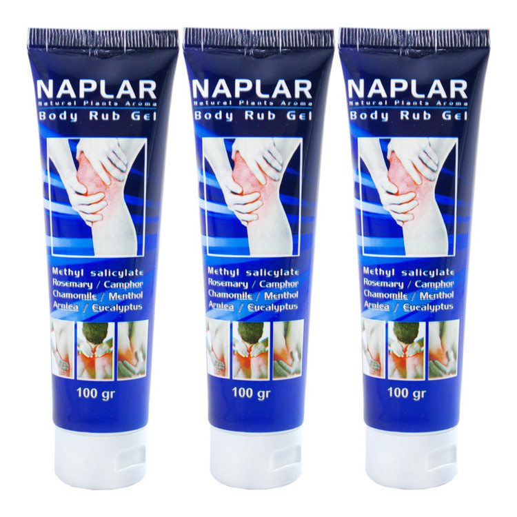 ژل ضد درد عضلانی ناپلار مدل Rub Gel حجم 100 میلیلیتر مجموعه 3 عددی با عصاره نعناع، میخک، رزماری و گزنه کاهش التهاب، رفع گرفتگی و تحریک گردش خون موضعی
