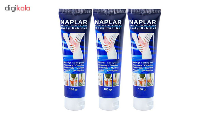 ژل ضد درد عضلانی ناپلار مدل Rub Gel حجم 100 میلیلیتر مجموعه 3 عددی با عصاره نعناع، میخک، رزماری و گزنه کاهش التهاب، رفع گرفتگی و تحریک گردش خون موضعی