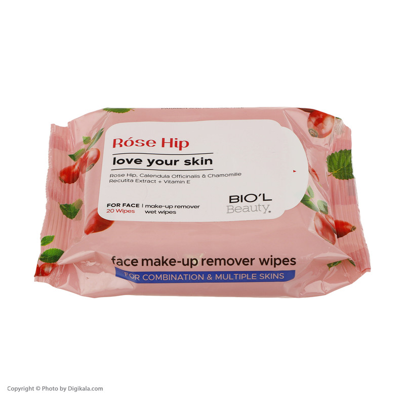دستمال مرطوب بیول مدل Rose Hip بسته 20 عددی