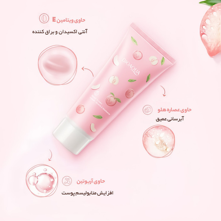 لوسیون بدن بایو آکوا مدل Peach Extract حجم 100 میلی لیتر
