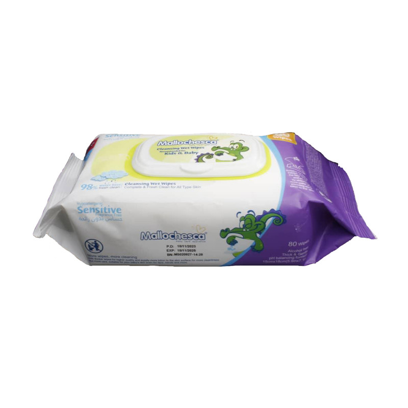 دستمال مرطوب مالوچسکا مدل SENSITIVE بسته 80 عددی