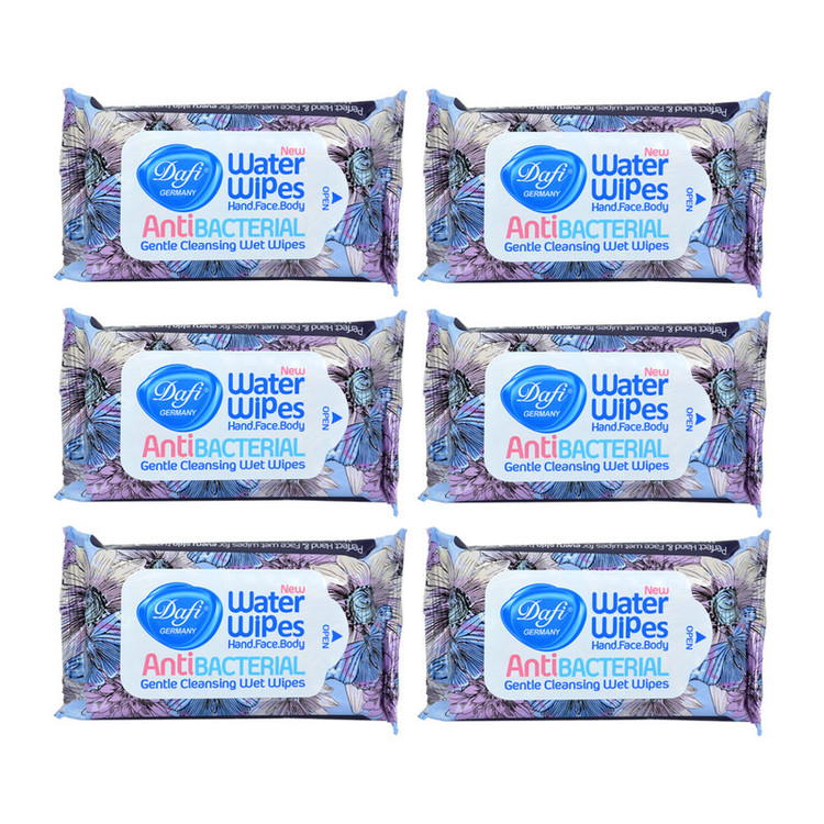 دستمال مرطوب دافی مدل Anti bacterial مجموعه 6 عددی