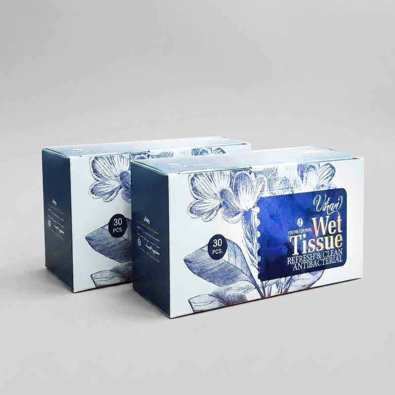 دستمال مرطوب ویهان مدل آنتی باکتریال مجموعه 2 عددی