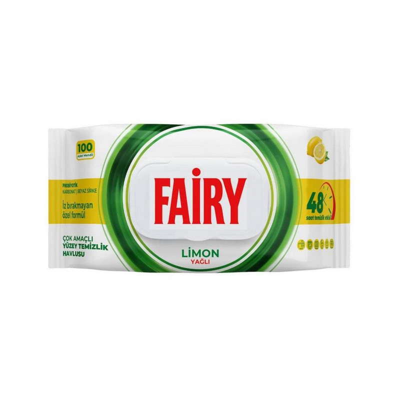 دستمال مرطوب فیری مدل Limon بسته 100 عددی
