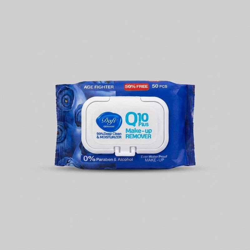 دستمال مرطوب دافی مدل Q10 blueberry بسته 50 عددی