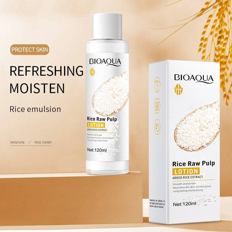 لوسیون بدن بایو آکوا مدل Rice Raw Pulp حجم 120 میلی لیتر