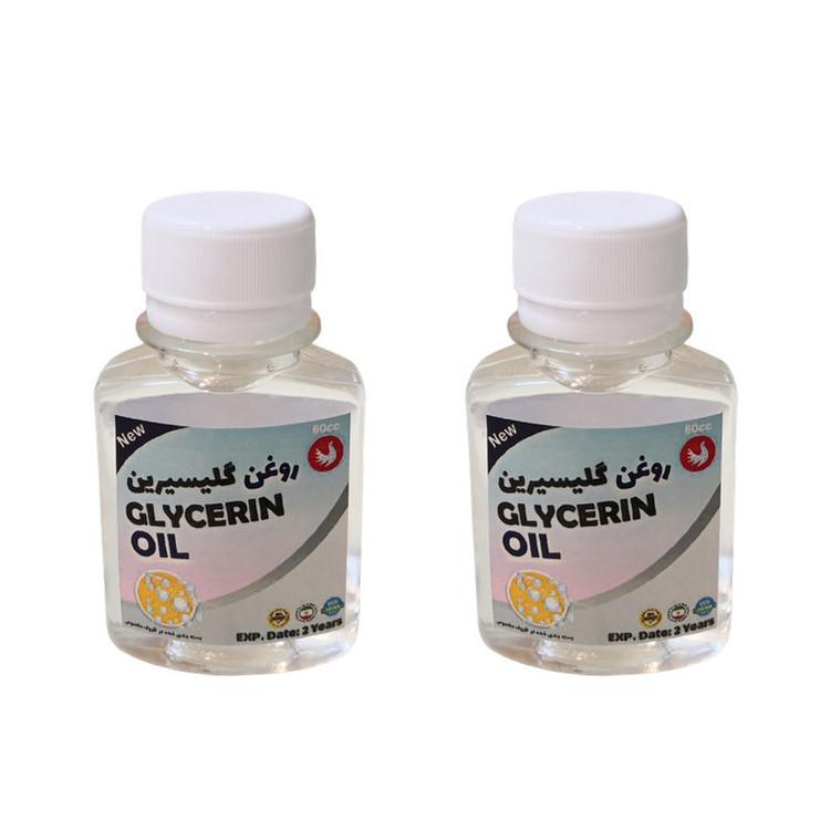 روغن گلیسیرین پامکا مدل پایه حجم 60 میلی لیتر مجموعه 2 عددی