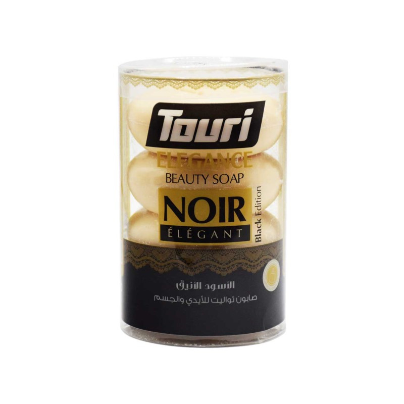 صابون شستشو مرطوبکننده بدن توری مدل NOIR مناسب برای پوست معمولی وزن 100 گرم بسته 4 عددی