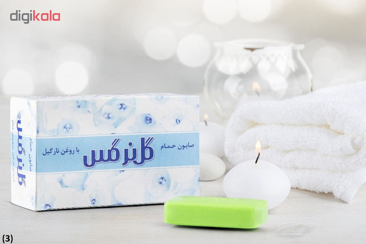 صابون شستشو گل نرگس مدل روغن نارگیل وزن 130 گرم بسته 6 عددی