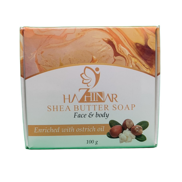 صابون شستشو هاژینار مدل شی باتر روغن شتر مرغ وزن 100 گرم
