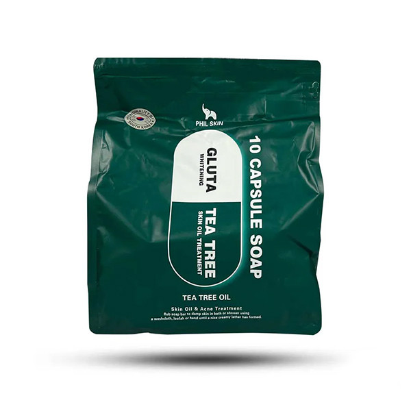 صابون شستشو ضد جوش فیل اسکین مدل tea tree مناسب برای پوست های چرب وزن 105 گرم بسته 10 عددی
