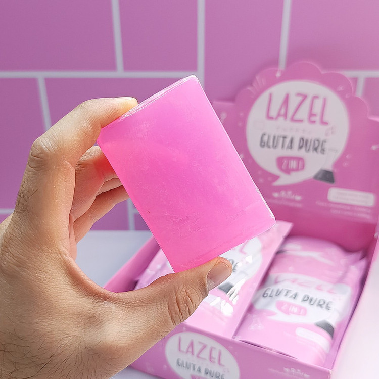 صابون شستشو ضد لک صورت لزل مدل Gluta Pure مناسب برای انواع پوست وزن 100 گرم