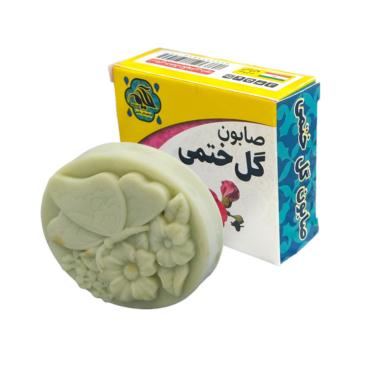 صابون شستشو گیاهستان حکیم مدل گل ختمی وزن 70 گرم بسته هشت عددی