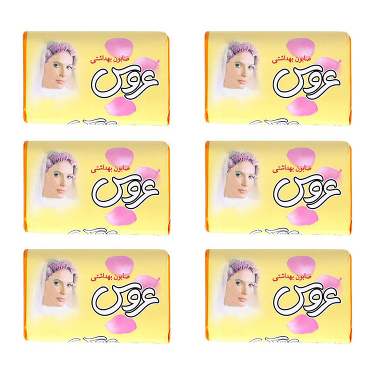 صابون شستشو عروس (پاکسان) مدل W-W وزن 75 گرم بسته 6 عددی